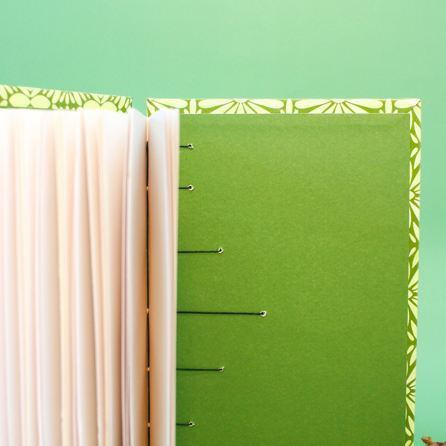 Light Green Tierra y Flor Large Coptic Stitch Book