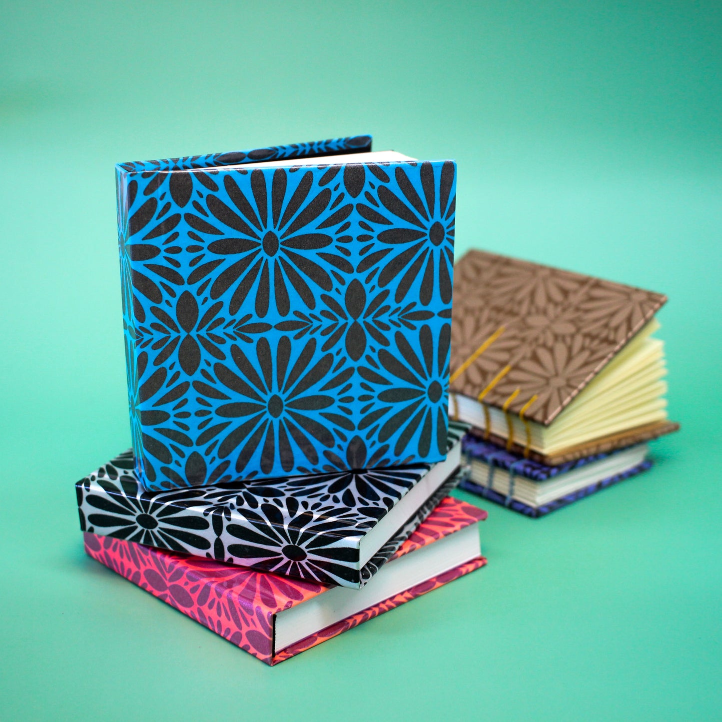 Blue Tierra y Flor Pocket Journal (4x4)