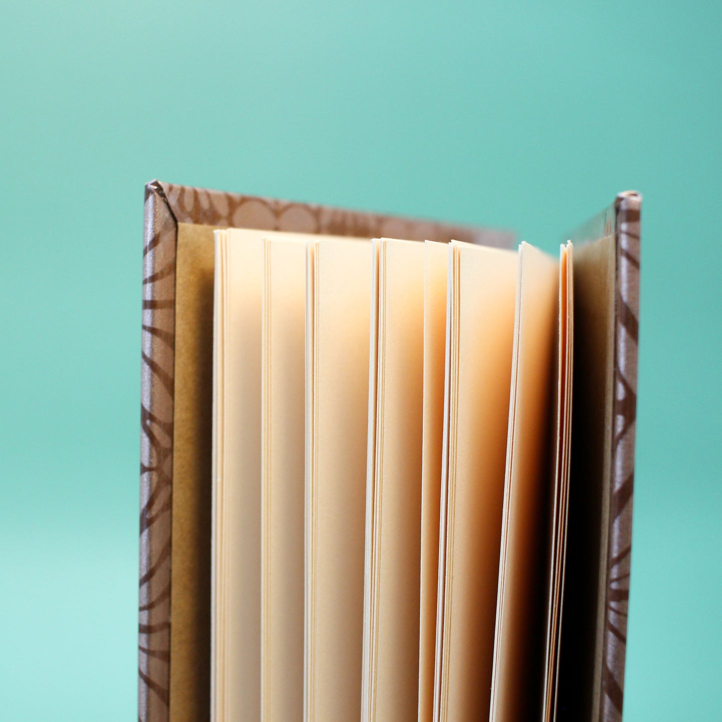 Brown/RoseGold Tierra y Flor Large Coptic Stitch Book