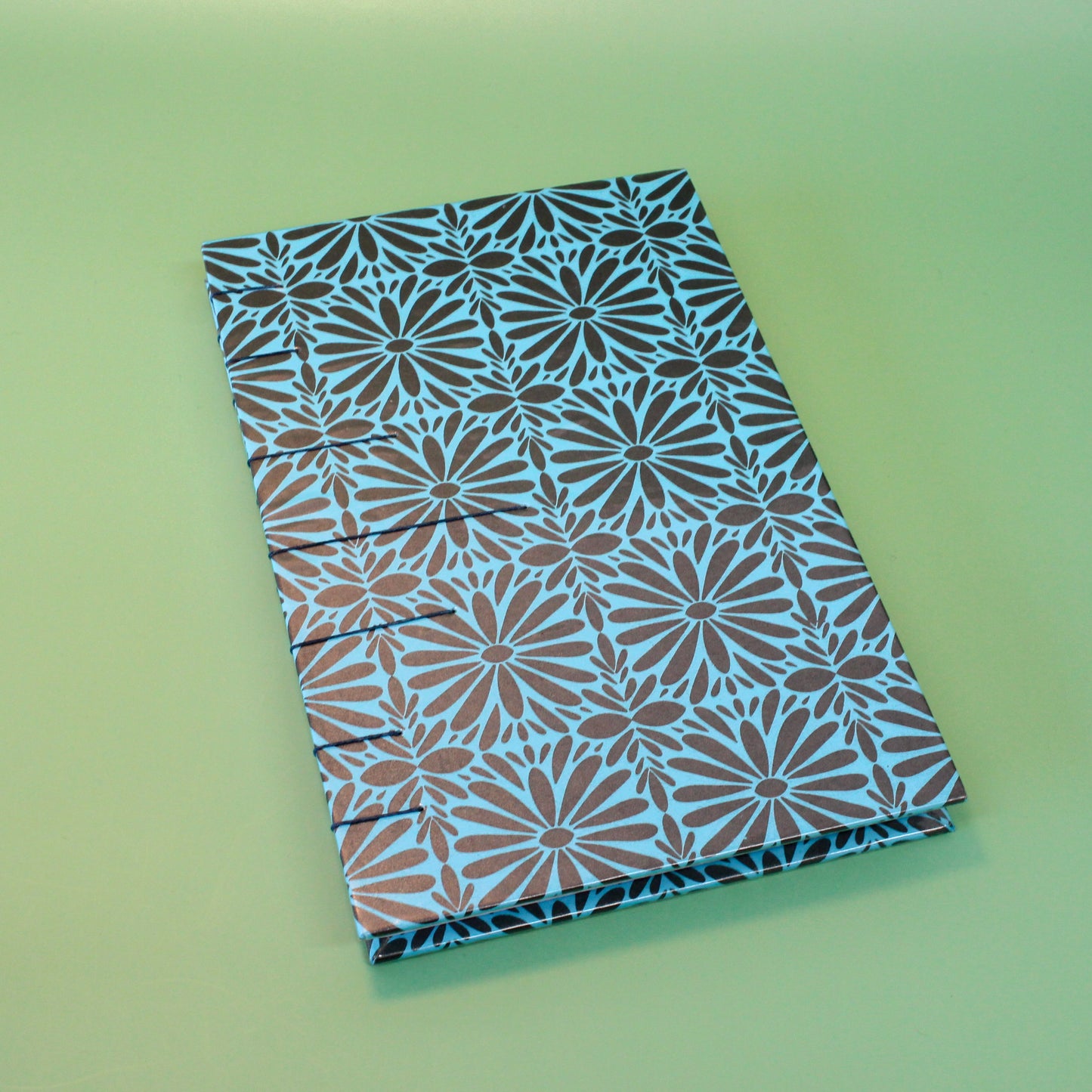 Blue Tierra y Flor Large Coptic Stitch Book