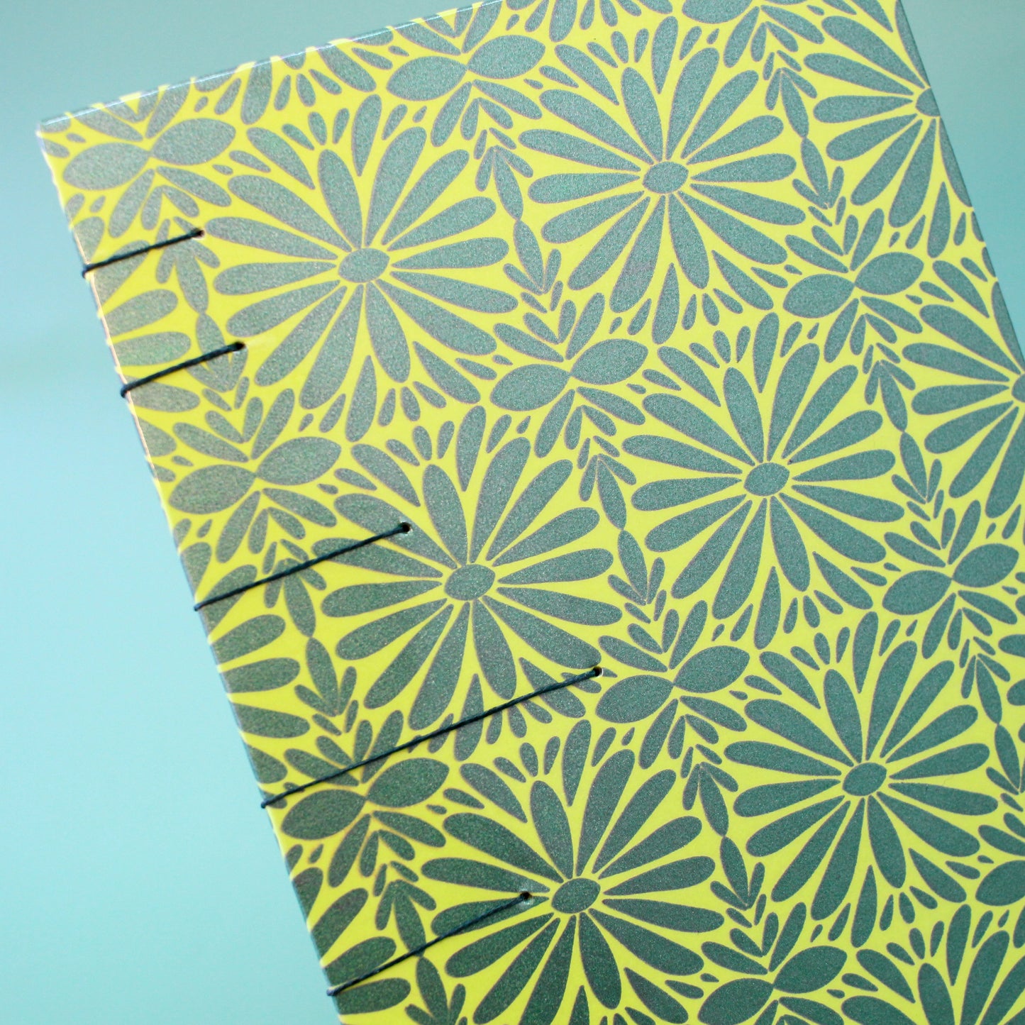 Green Tierra y Flor Large Coptic Stitch Book