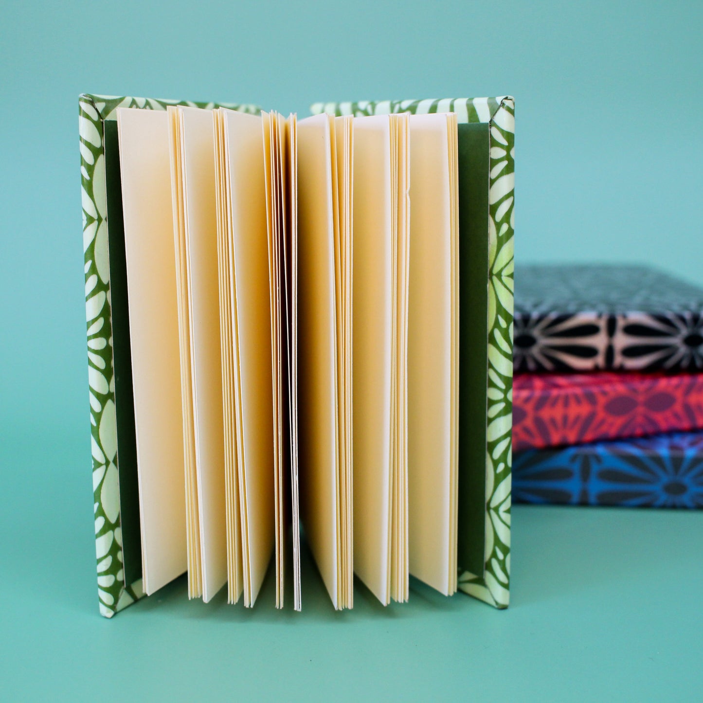 Light Green Tierra y Flor Small Coptic Stitch Book
