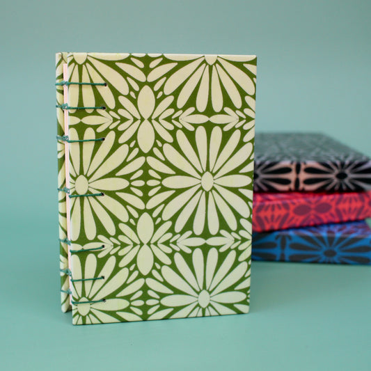 Light Green Tierra y Flor Small Coptic Stitch Book
