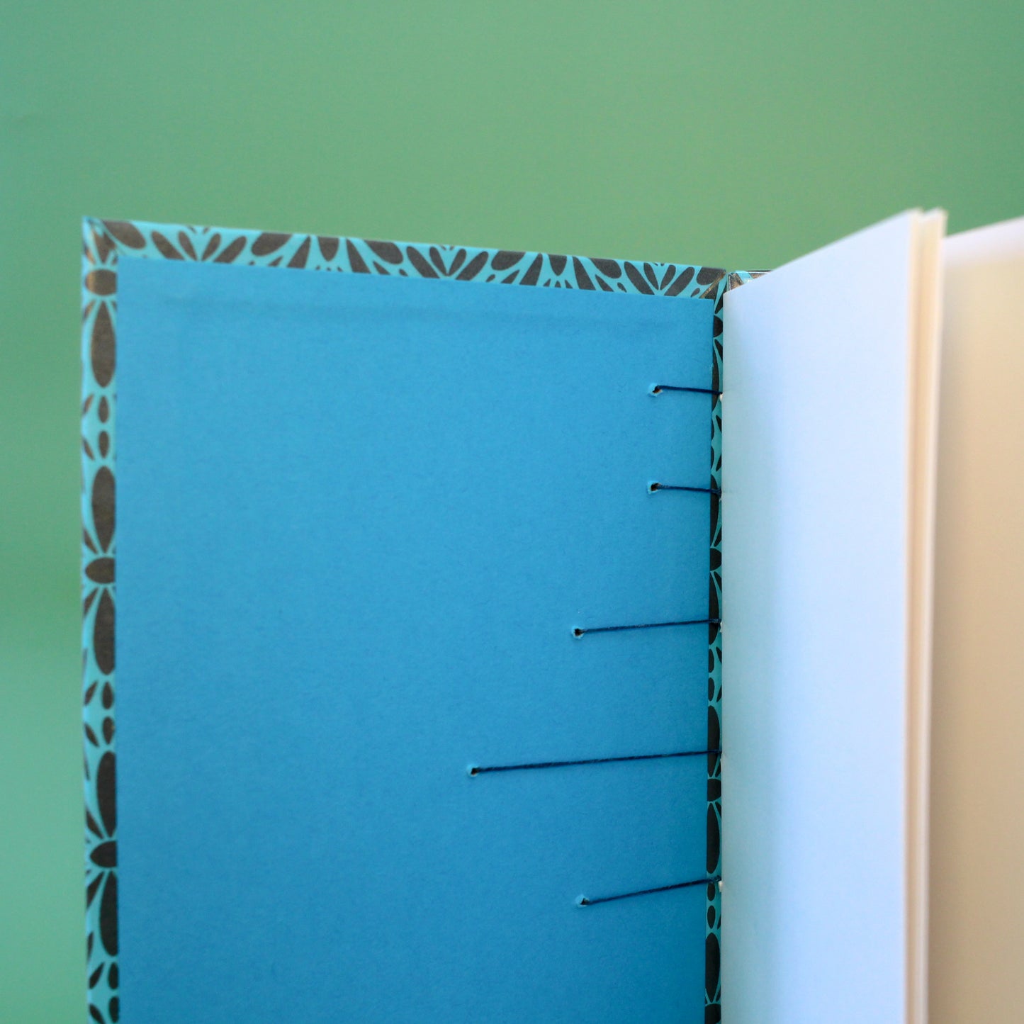 Blue Tierra y Flor Large Coptic Stitch Book