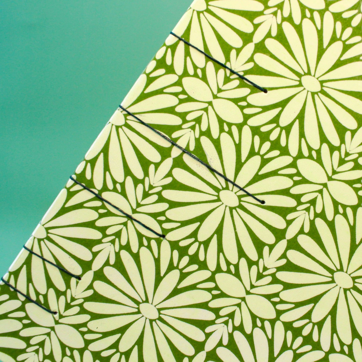 Light Green Tierra y Flor Large Coptic Stitch Book