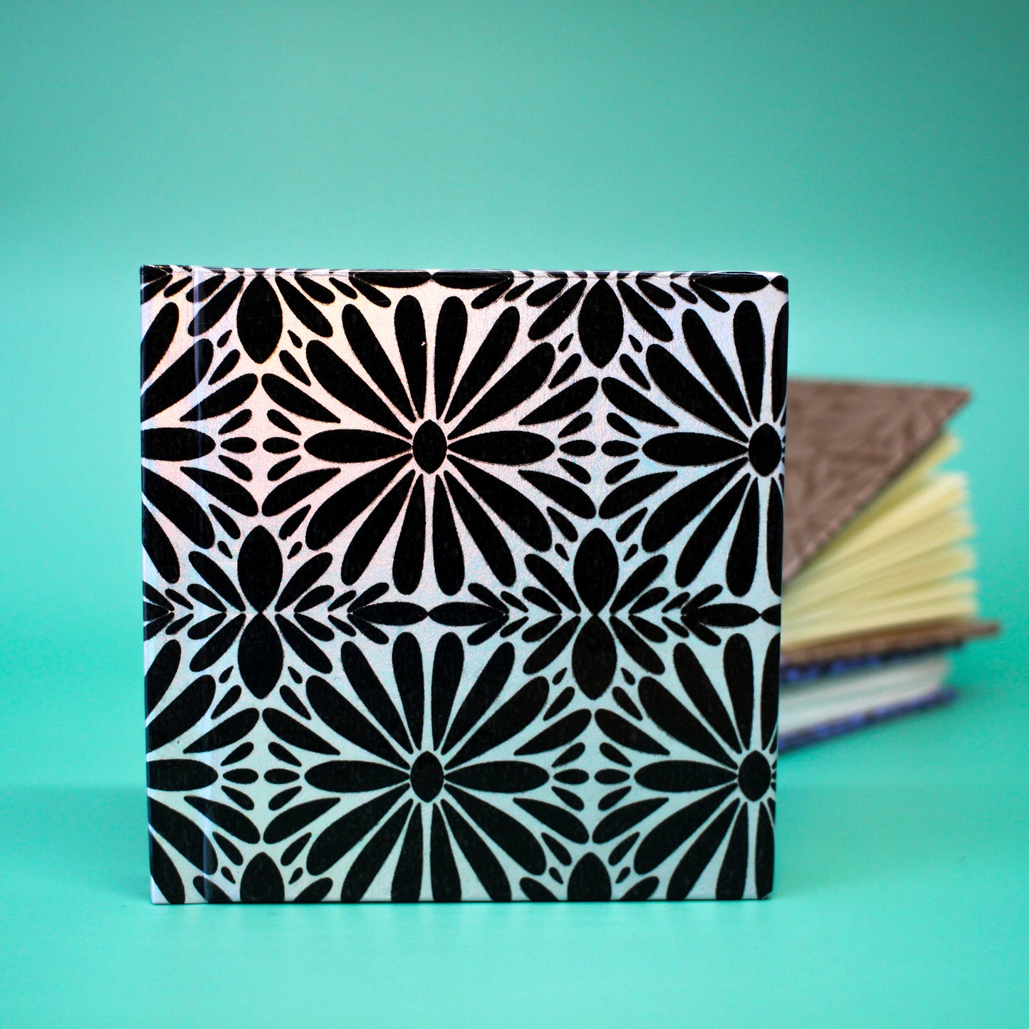 Black/Holographic Tierra y Flor Pocket Journal (4x4)