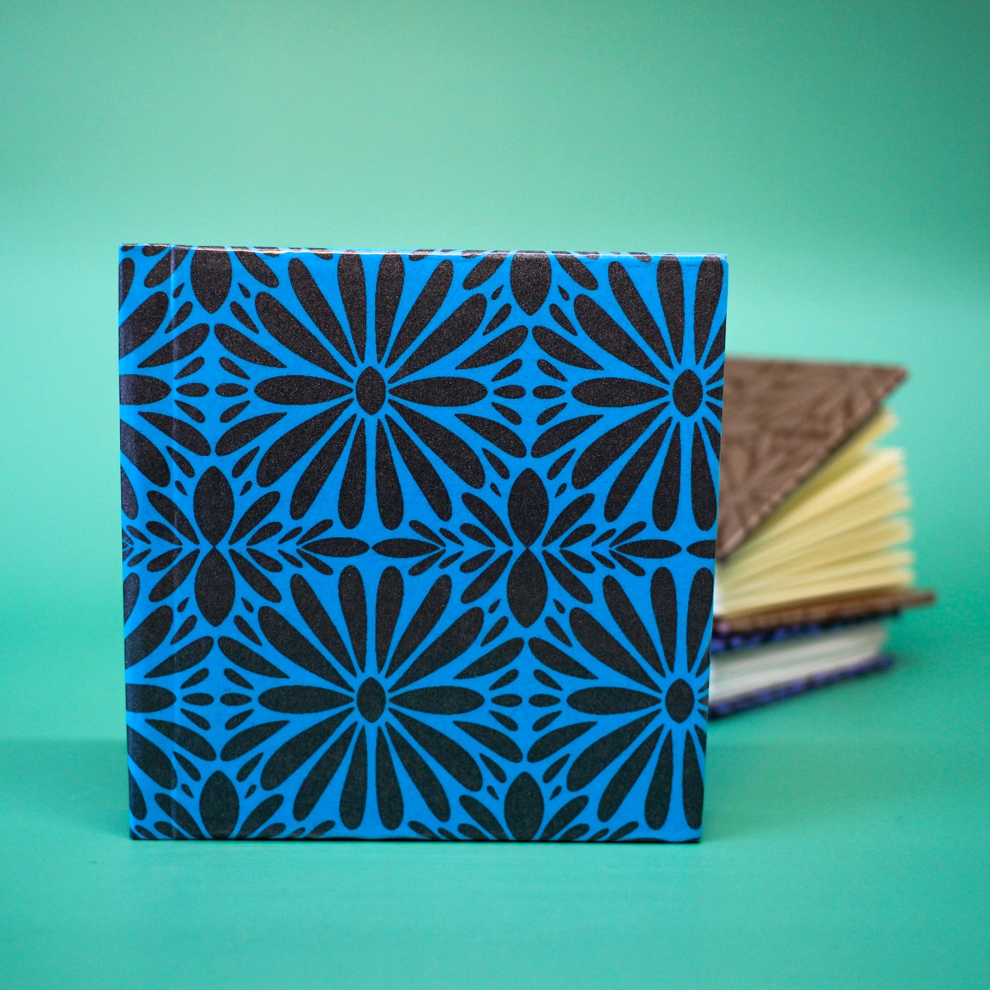 Blue Tierra y Flor Pocket Journal (4x4)