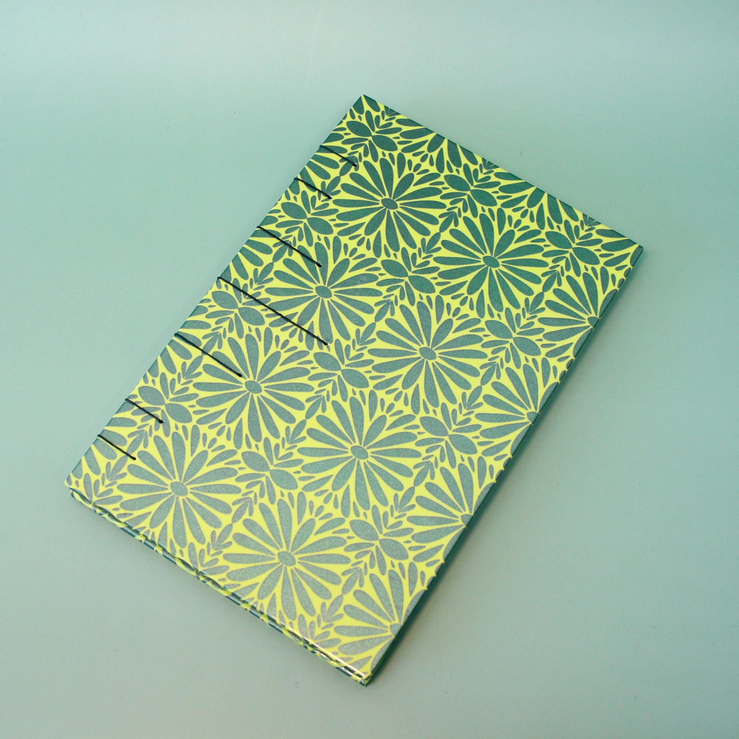 Green Tierra y Flor Large Coptic Stitch Book