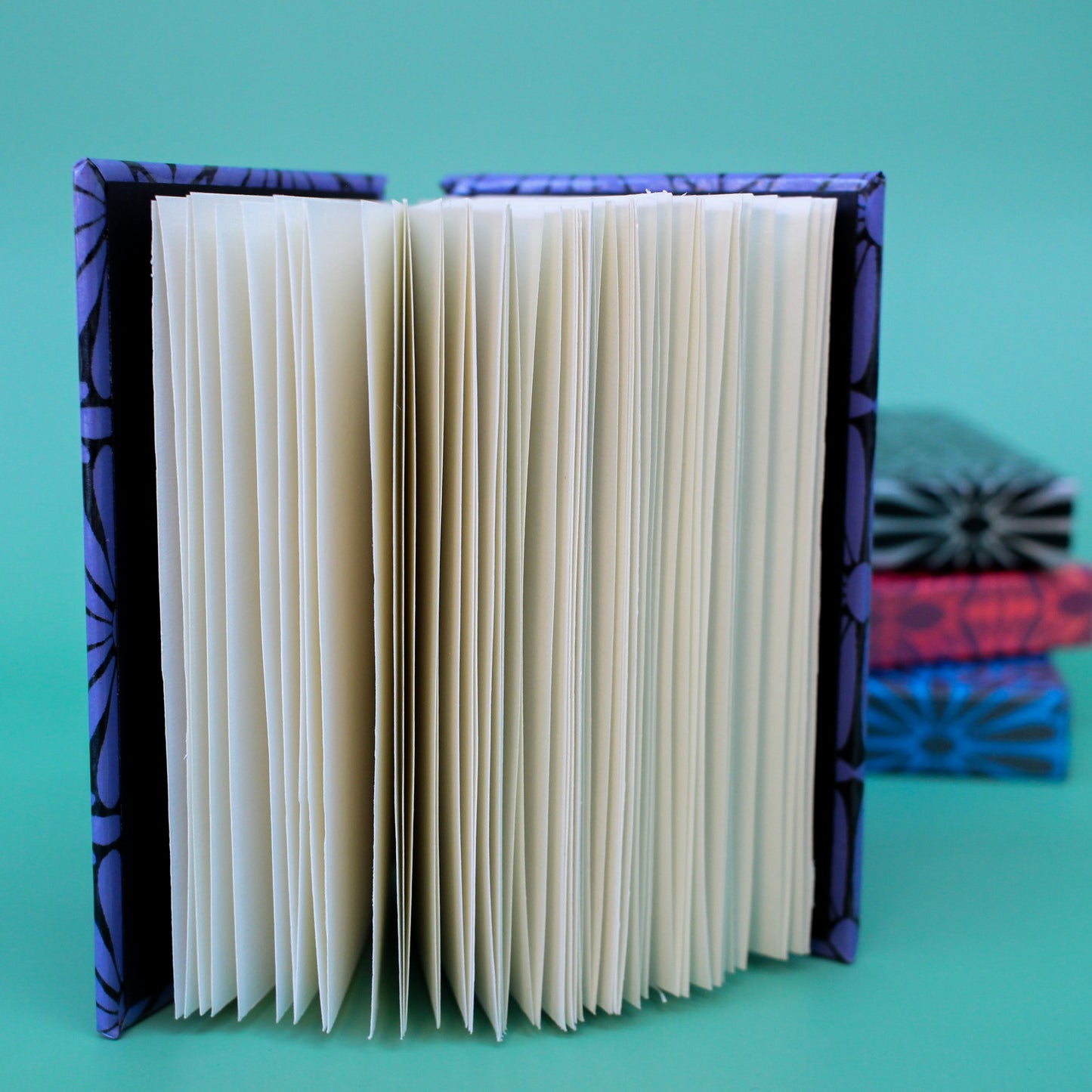 Blue Tierra y Flor Small Coptic Stitch Book